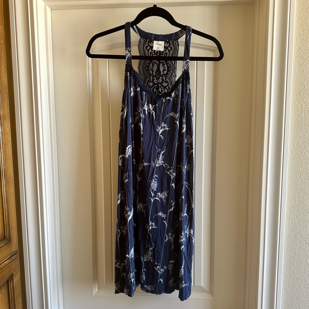 Soma Cool Nights lace back chemise like new size XS